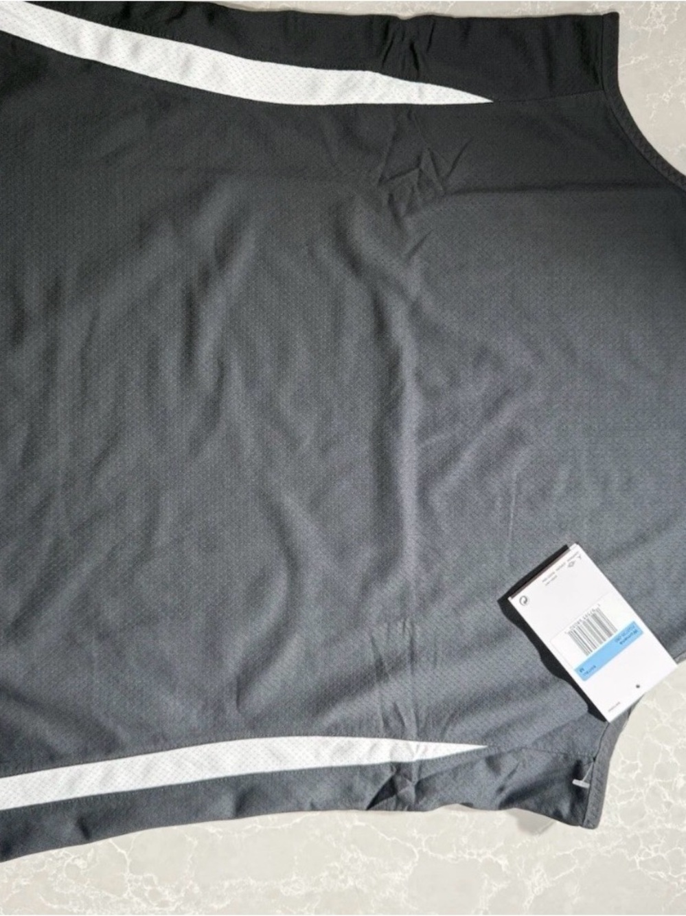 NWT women Jordan Black Mesh Tank with White Swoosh Details - Picture 5 of 6